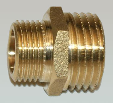 Reduzier-Doppelnippel 3/8" Außen - 1/2" Außen